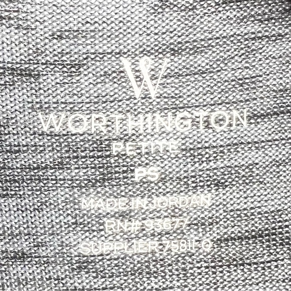 NWT Worthington Sleeveless Twist Detail Top Size Small Petite Chambray Heather - Picture 4 of 9